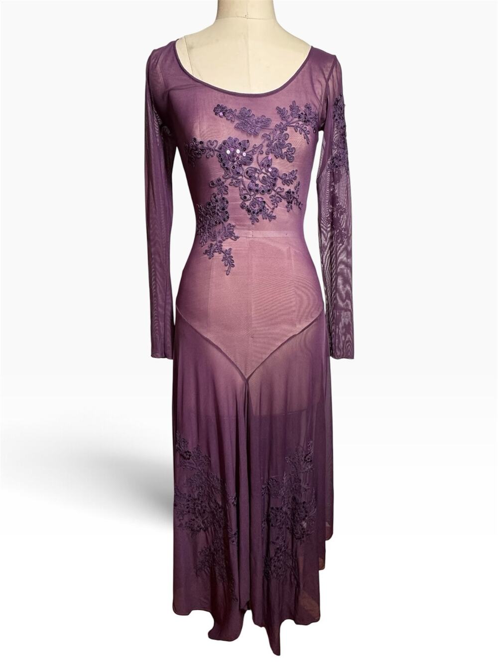Betsey Johnson Stretch Mesh Embroidered Y2K Maxi Dress Boho Goth Whimsy Witchy - Picture 1 of 8